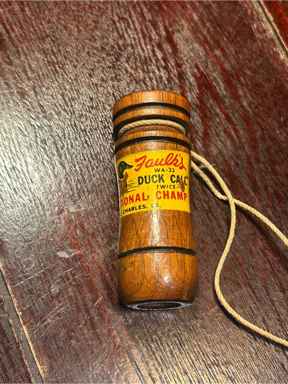 Vintage Faulk’s WA-33 Wooden Duck Call